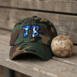 The City Collection TB Baseball Camo Patched Hat - Rebel P Customs