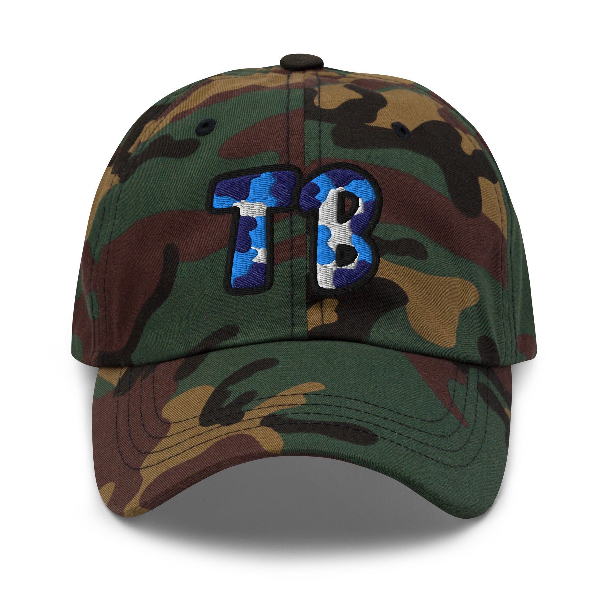 The City Collection TB Baseball Camo Patched Hat - Rebel P Customs