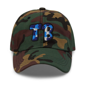 The City Collection TB Baseball Camo Patched Hat - Rebel P Customs