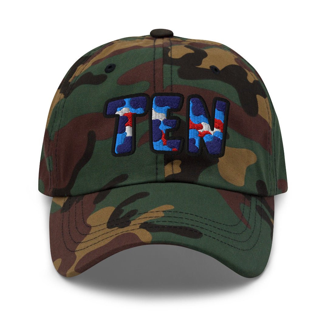 The City Collection TEN Football Camo Patched Hat - Rebel P Customs