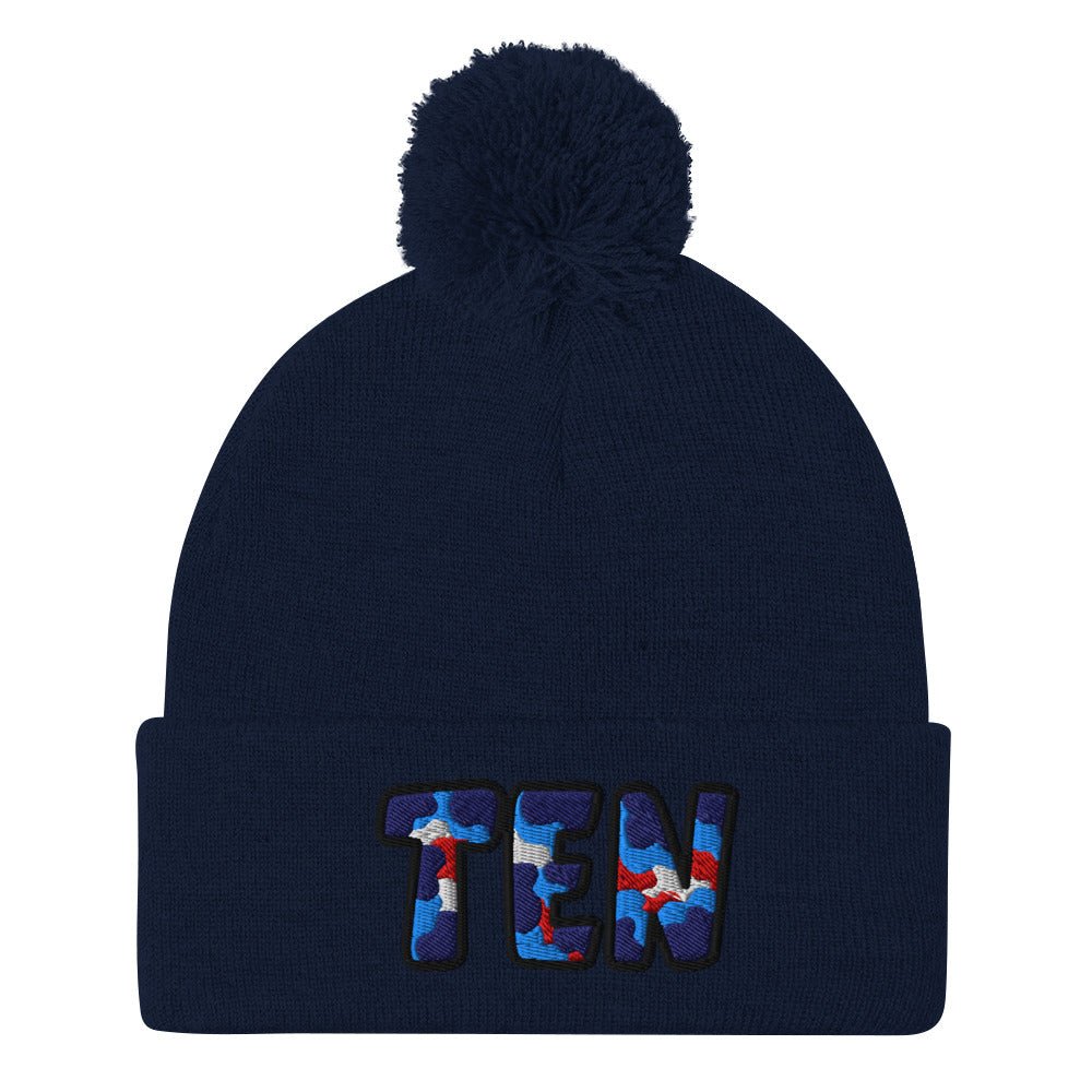 The City Collection TEN Football Patched Beanie - Rebel P Customs