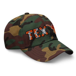 The City Collection TEX Longhorn Camo Patched Hat - Rebel P Customs