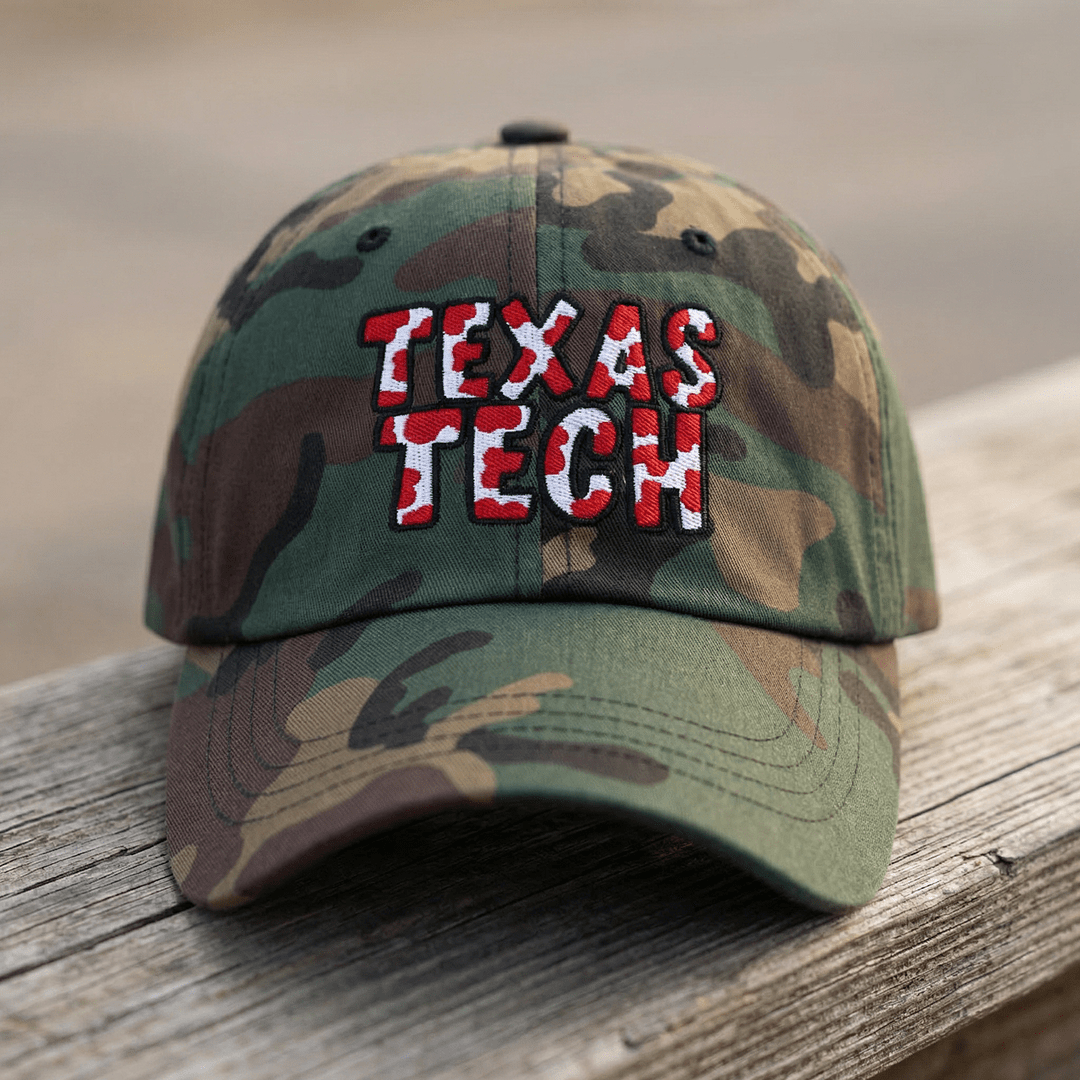 The City Collection Texas Tech Camo Patched Hat - Rebel P Customs