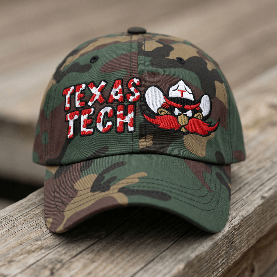 The City Collection Texas Tech Raider Camo Patched Hat - Rebel P Customs