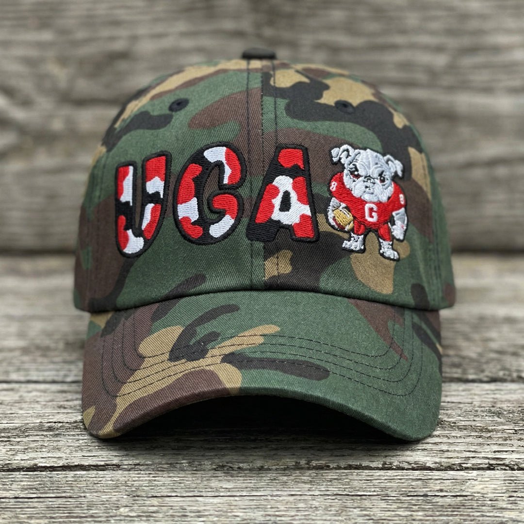 The City Collection UGA Bulldog Camo Patched Hat - Rebel P Customs