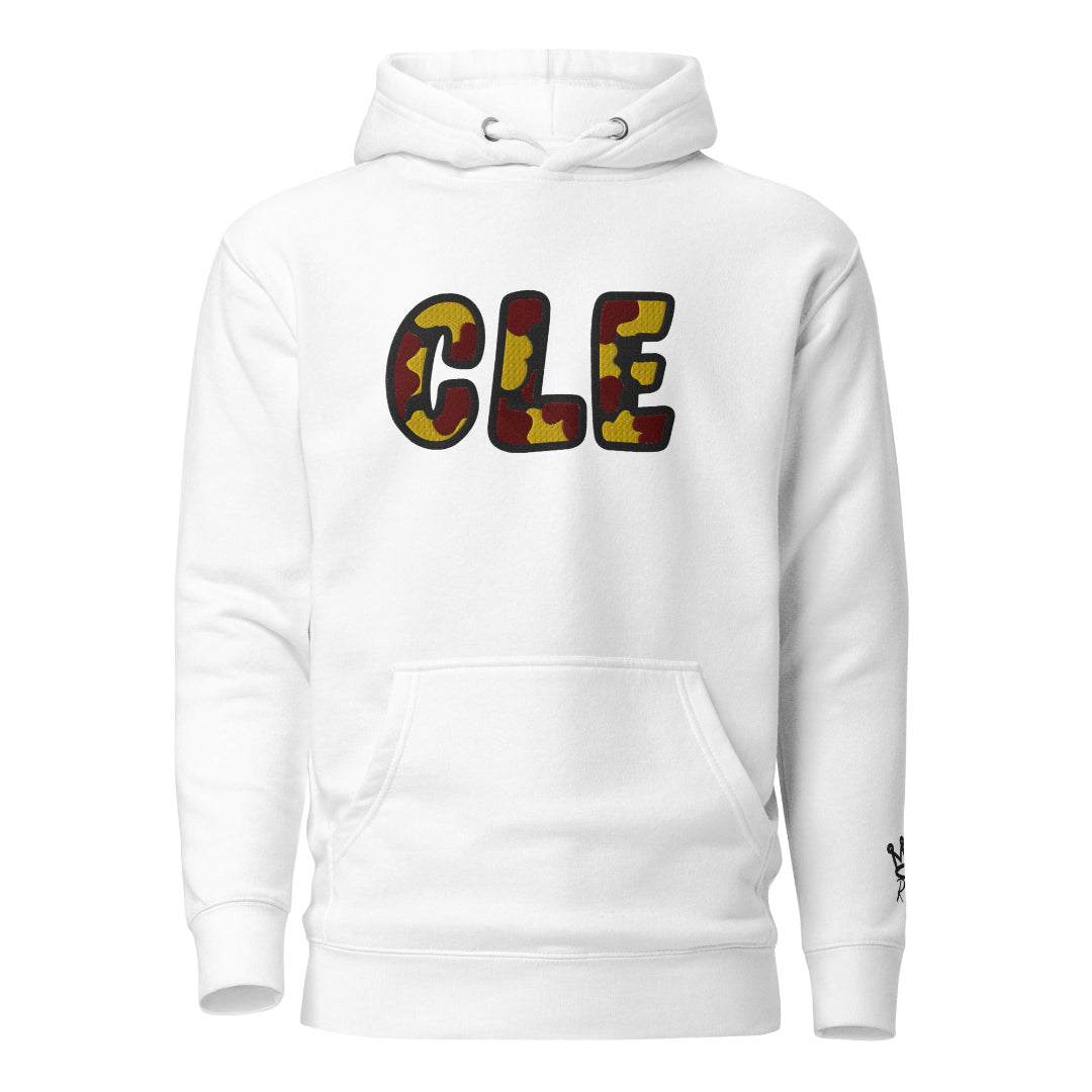 The City Collection CLE Basketball Patched Unisex Hoodie - Rebel P Customs