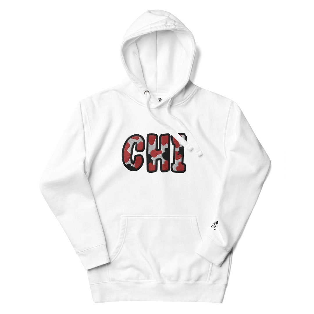 The City Collection CHI Basketball Patched Unisex Hoodie