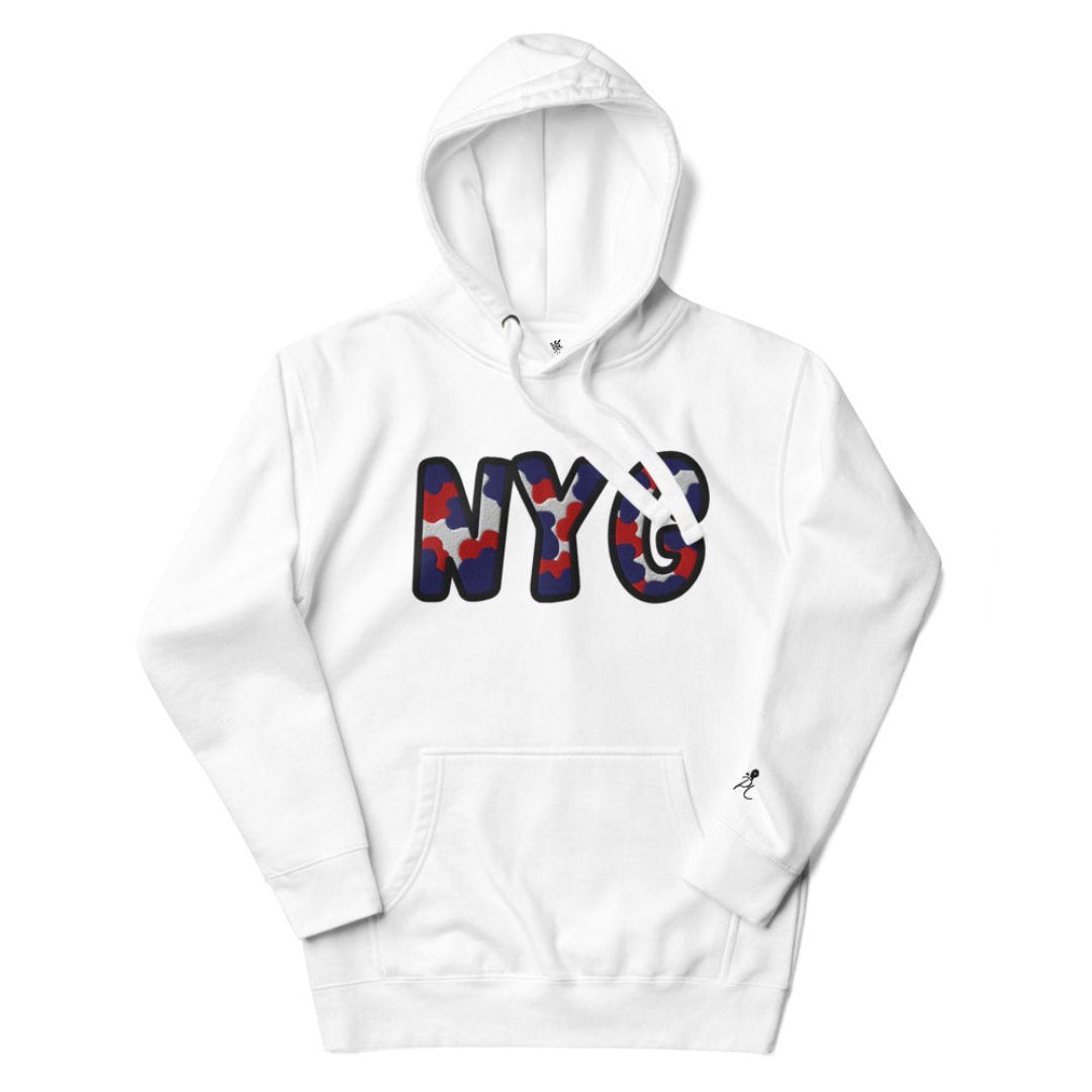 The City Collection NYG Football Patched Unisex Hoodie