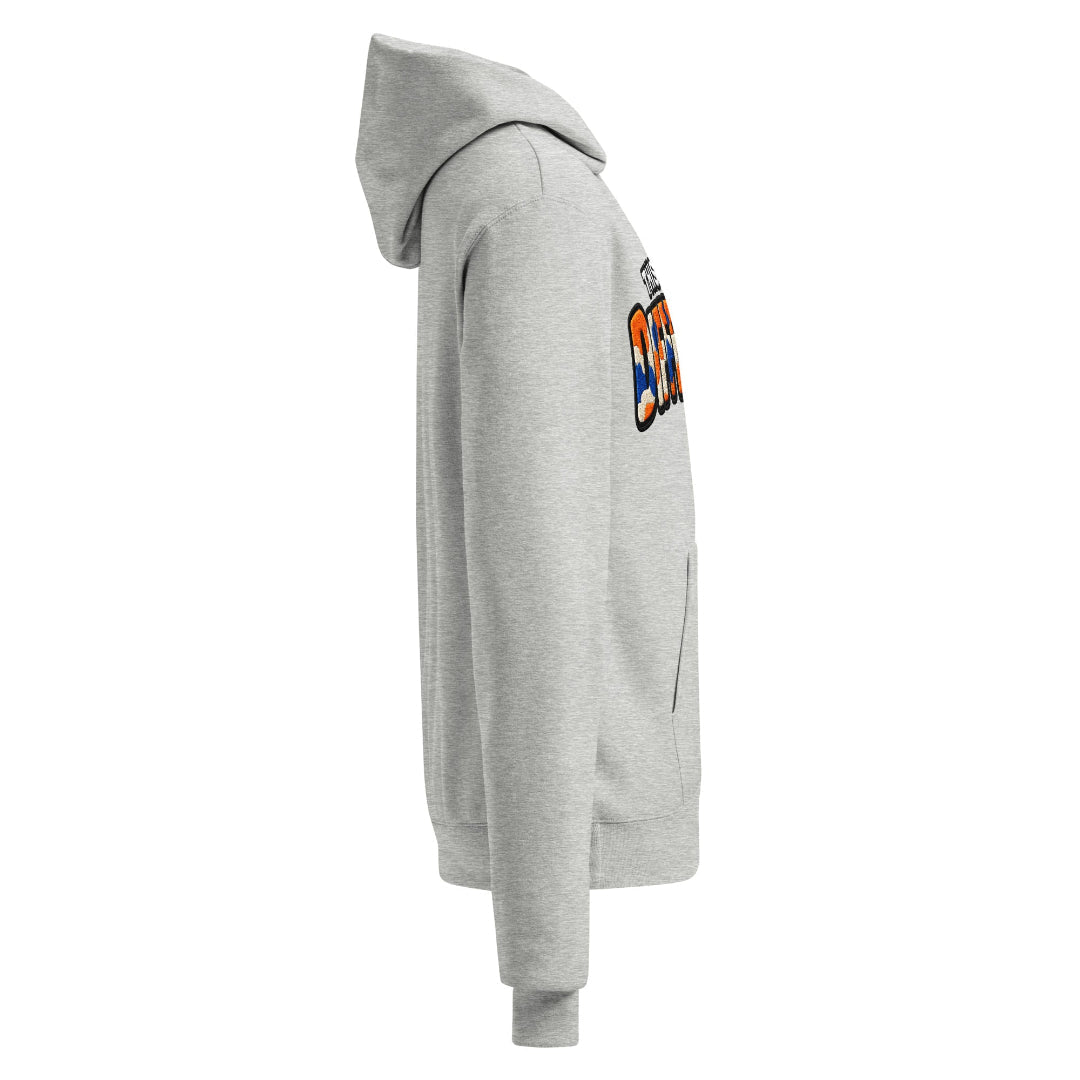 Left View of Vintage Hardwood Classics “This City Different” graphic unisex basketball Hoodie - Rebel P Customs