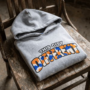 Folded Vintage Hardwood Classics “This City Different” graphic unisex basketball Hoodie - Rebel P Customs