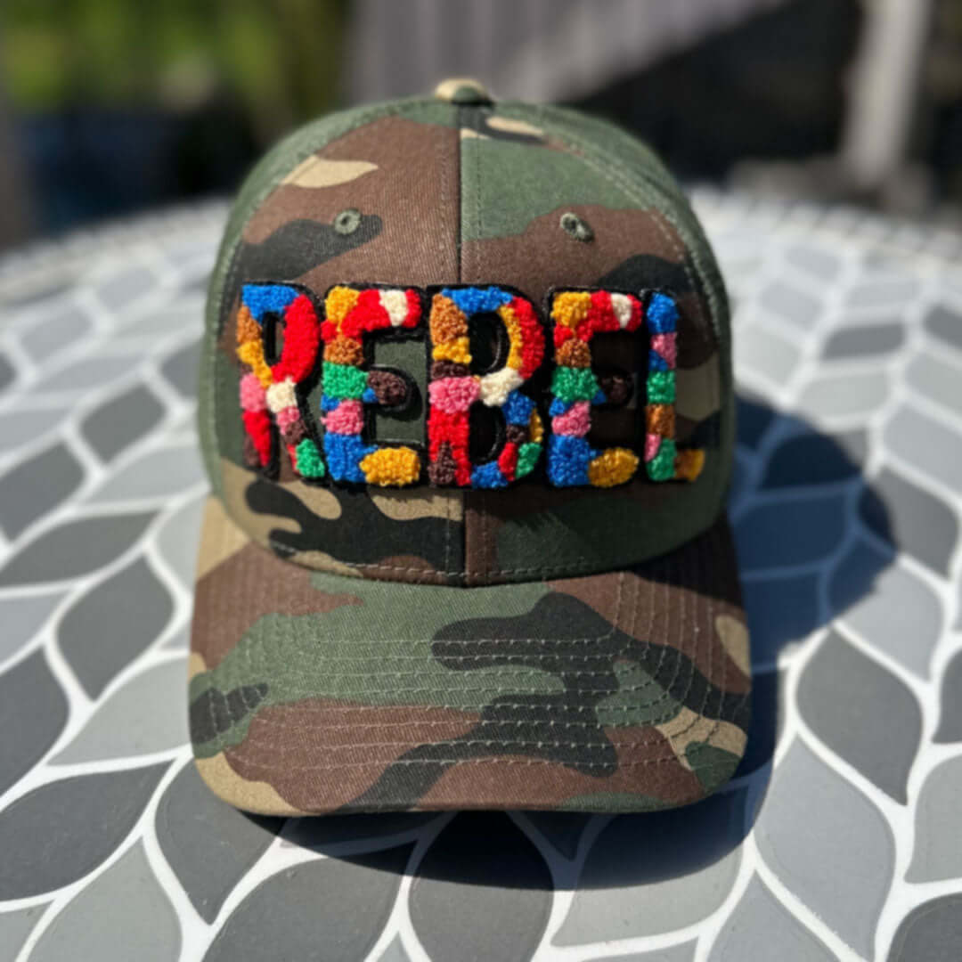 Rebel Camo Patched Hat
