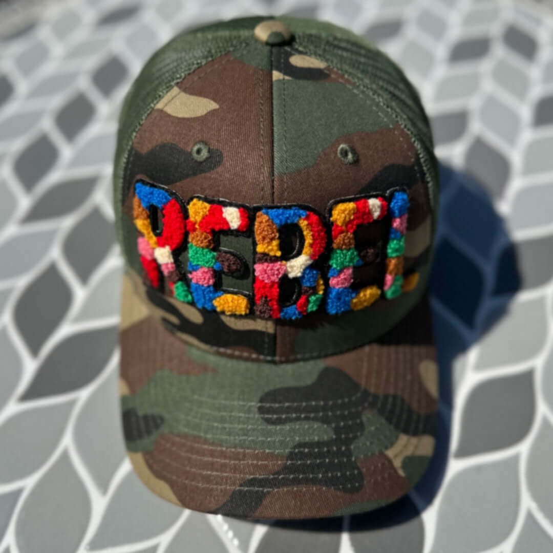 Rebel Camo Patched Hat