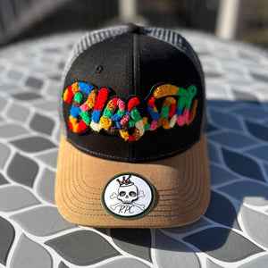 Chenille Blessed Patched Mid-Pro Snapback Trucker Cap - Rebel P Customs