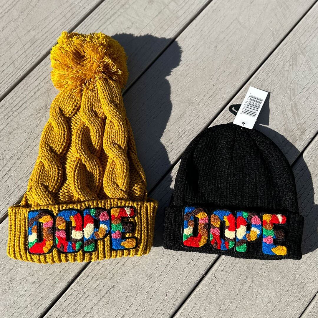 Chenille Dope Chunky Cable Pom Knitted Hat - Rebel P Customs