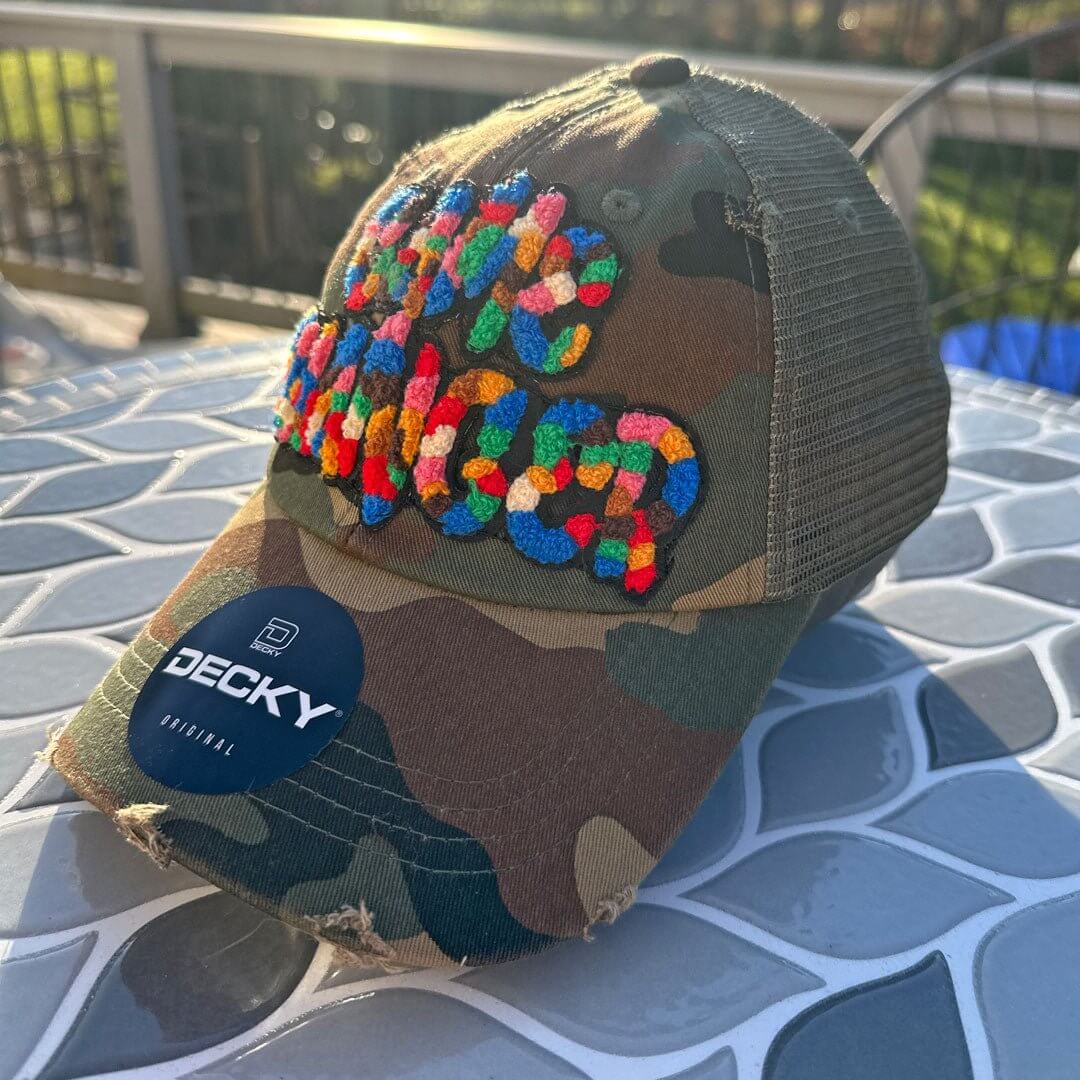 Chenille Game Changer Camo Patched Hat - Rebel P Customs