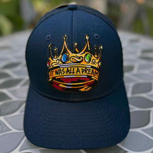 Chenille It Was All A Dream Navy Patched Trucker Hat - Rebel P Customs