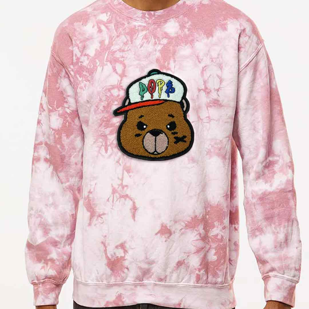 Chenille Patched Dope Bear Unisex Crew and Jogger Set - Rebel P Customs