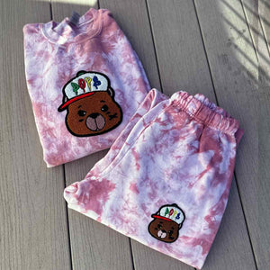 Chenille Patched Dope Bear Unisex Crew and Jogger Set - Rebel P Customs