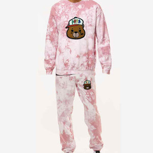Chenille Patched Dope Bear Unisex Crew and Jogger Set - Rebel P Customs