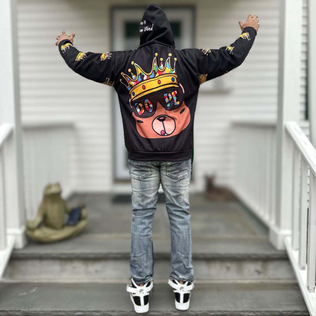 Dope Crown Bear Unisex Hoodie - Rebel P Customs