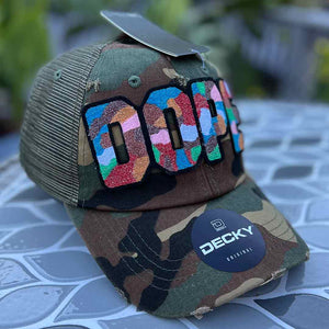 Glow In The Dark Dope Camo Patched Hat - Rebel P Customs