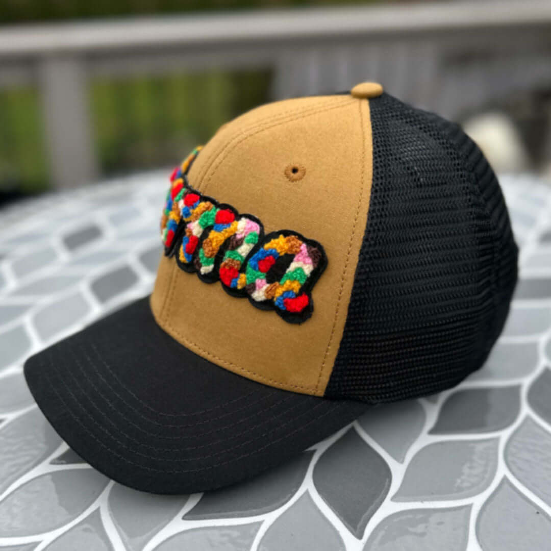 Chenille Karma Patched Mid-Pro Snapback Trucker Cap