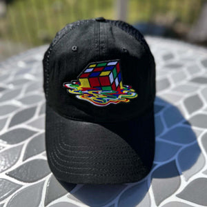 Melting Rubik's Patched Hat - Rebel P Customs