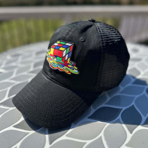 Melting Rubik's Patched Hat - Rebel P Customs