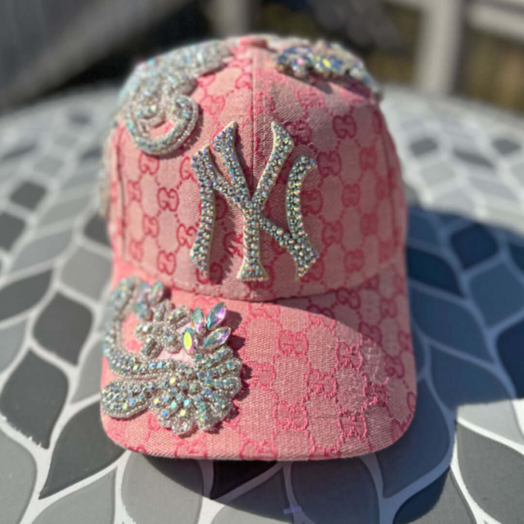 gucci ny hat pink