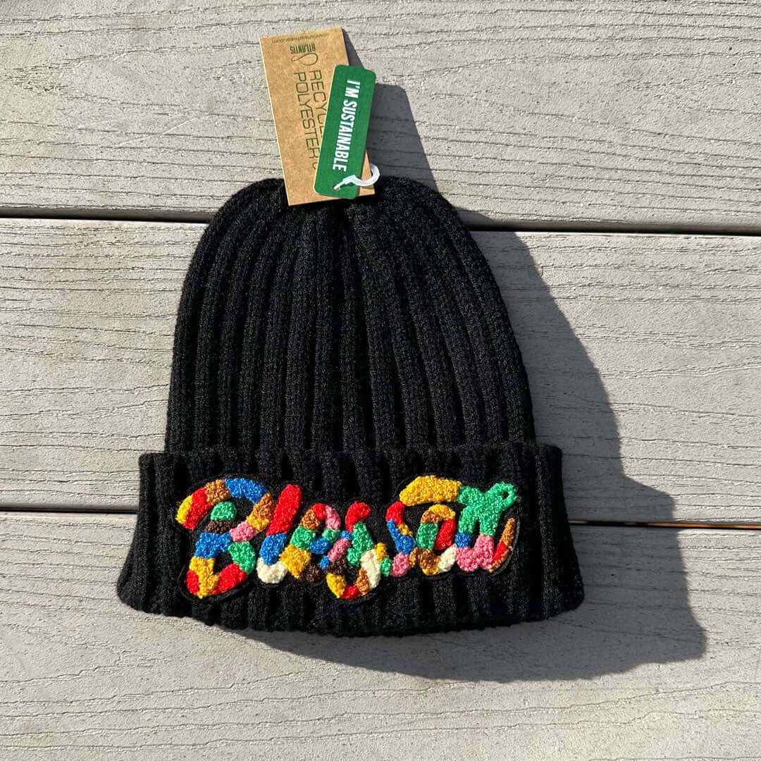 Sustainable Cable Knit Chenille Blessed Beanie - Rebel P Customs