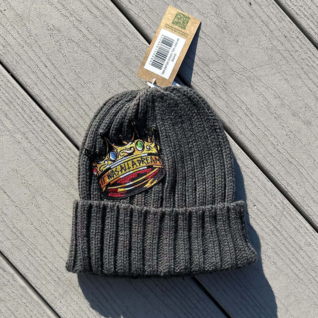 Sustainable Cable Knit It Was All A Dream Beanie - Rebel P Customs
